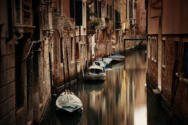 Parque Barcos Veneza Canal Beco Itália — Fotografia de Stock