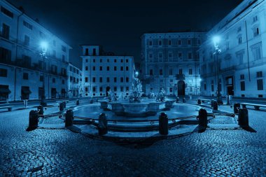İtalya, Roma Piazza Navona 'da Fontana del Moro
