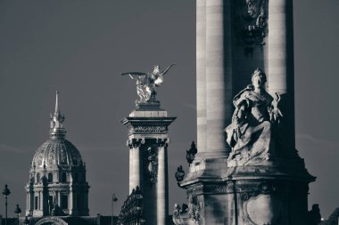 Alexandre Köprüsü ve Napoleon 'un Paris, Fransa' daki mezarı.