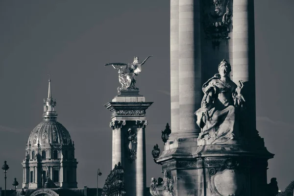 Ponte Alexandre Iii Túmulo Napoleão Paris França — Fotografia de Stock