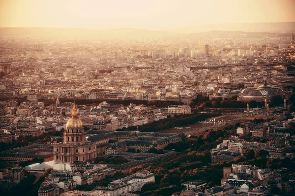 Vista Azotea París Con Tumba Napoleón Atardecer —  Fotos de Stock