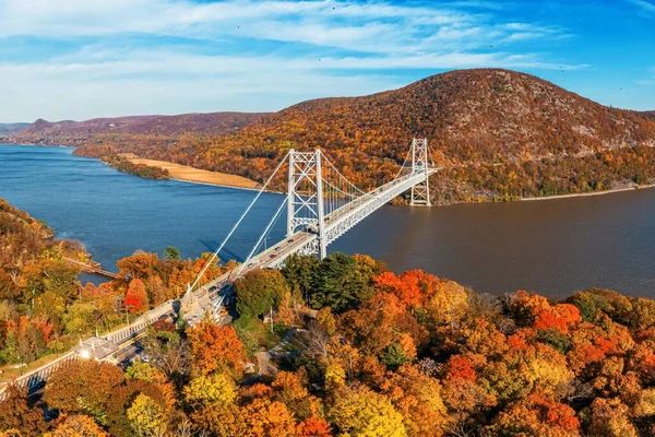 Beautiful Foliage Fall Aerial View Usa — Stock Photo, Image