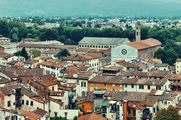 Lucques Ville Skyline Vue Sur Toit Italie — Photo