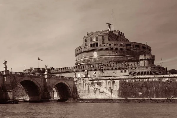 Castel Sant Angelo Italien Rom Och Bron Över Floden Tiber — Stockfoto