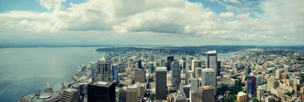 Vista Panorâmica Telhado Seattle Com Arquitetura Urbana — Fotografia de Stock