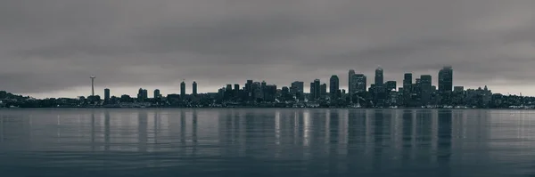 Seattle Město Panorama Pohled Moře Při Východu Slunce Městskou Architekturou — Stock fotografie