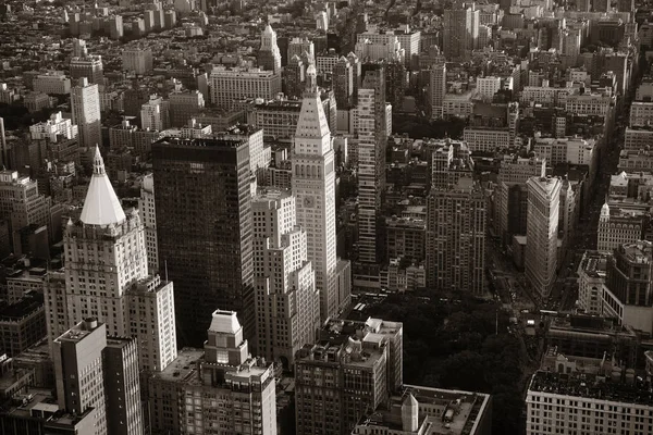 Vista Azotea Ciudad Nueva York Con Rascacielos Del Centro Manhattan — Foto de Stock