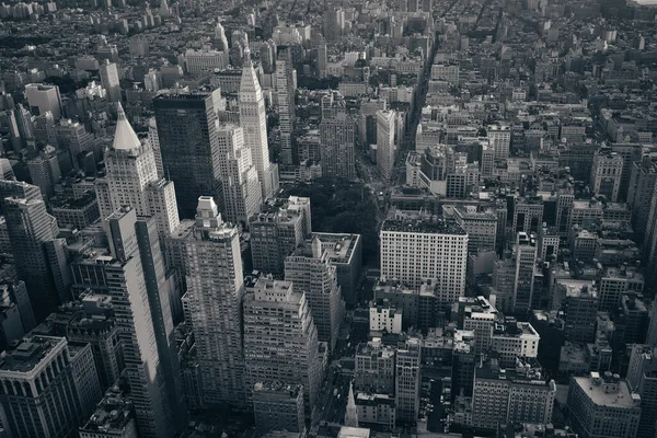 Вид Нью Йорка Крышу Небоскребами Центре Манхэттена Городскими Пейзажами — стоковое фото