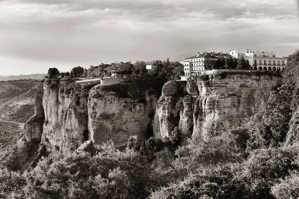 Ronda Vista Sulla Città Con Vecchi Edifici Spagna — Foto Stock