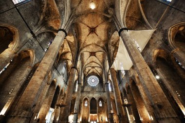 Barselona İspanya 'da Santa Maria del Mar Bazilikası
