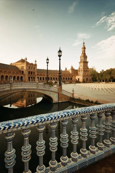 Spanya Nın Sevilla Şehrinde Plaza Espana Spanya Meydanı Yakın Çekim — Stok fotoğraf