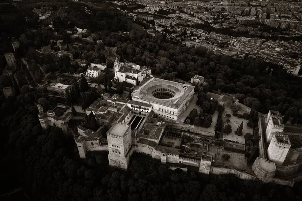 Alhambra Vue Aérienne Avec Bâtiments Historiques Grenade Espagne — Photo