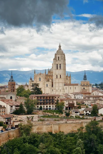 Starożytna Architektura Katedry Segowii Hiszpanii — Zdjęcie stockowe