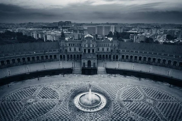 Plaza Espana Espanha Vista Aérea Quadrada Sevilha Espanha — Fotografia de Stock