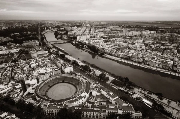 Plaza Toros Real Maestranza Caballera Sevilla Aerial View Spain — Stock Photo, Image