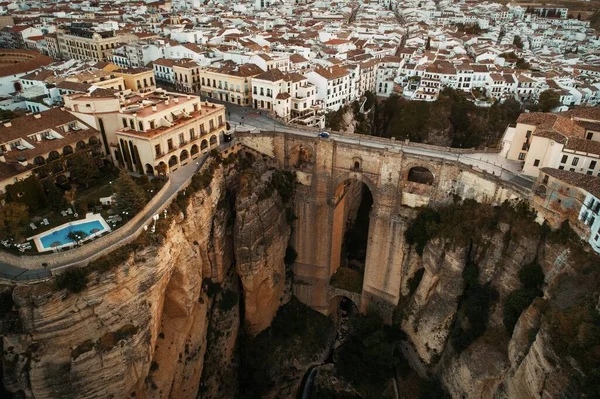 Puente Nuevo Новый Мост Вид Воздуха Ronda Spain — стоковое фото