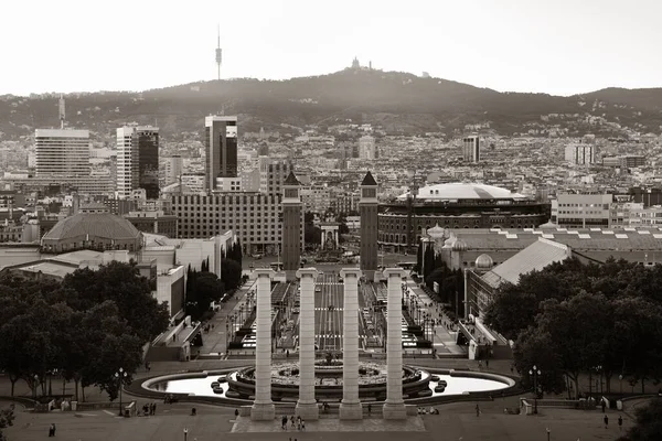 Landmärket Placa Espanya Barcelona Spanien — Stockfoto