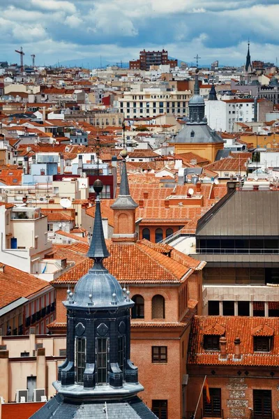 Rooftop Madrid Met Historische Gebouwen Spanje — Stockfoto