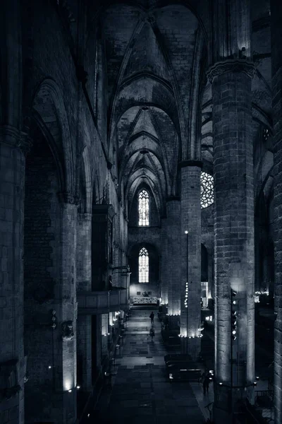 Базиліка Санта Марія Дель Мар Крупним Планом Барселоні Іспанія — стокове фото