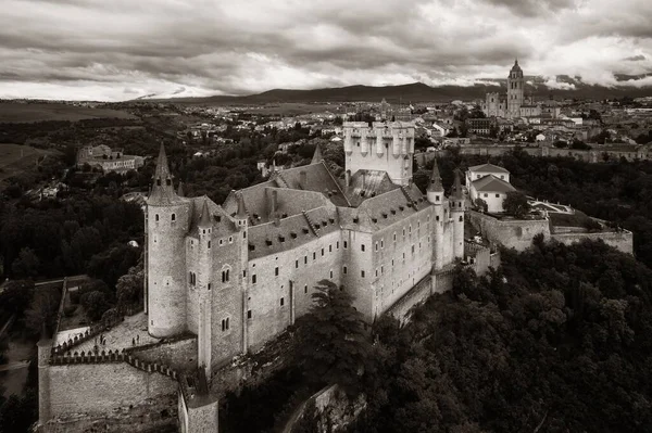 Alcazar Segovia Come Famoso Punto Riferimento Vista Aerea Spagna — Foto Stock