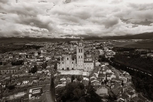 Luftutsikt Över Katedralen Segovia Spanien — Stockfoto