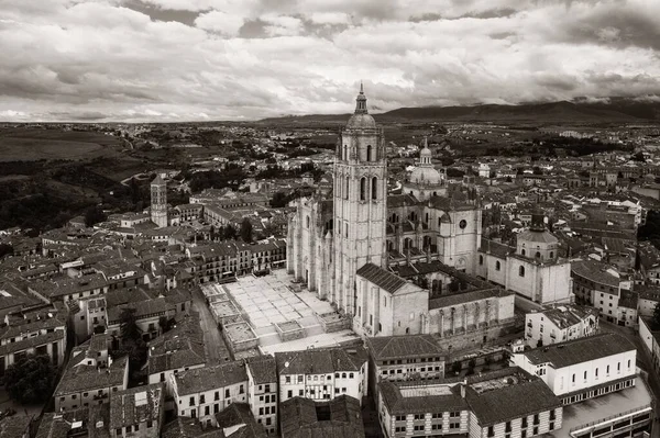 Luftutsikt Över Katedralen Segovia Spanien — Stockfoto