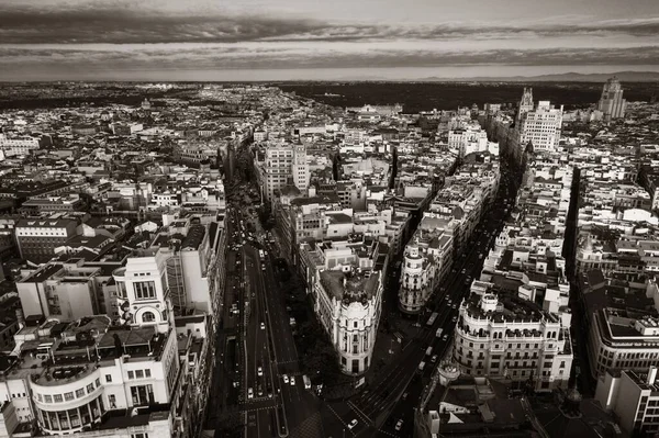 Vue Aérienne Quartier Commerçant Gran Madrid Espagne — Photo