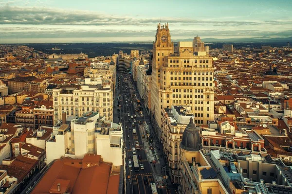 Aerial View Gran Shopping Area Madrid Spain — Stock Photo, Image