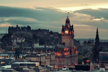 İngiltere 'de Edinburgh şehir manzarası.