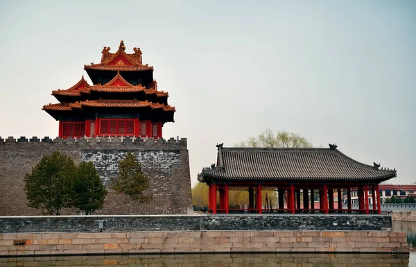 Torre Esquina Palacio Imperial Beijing China — Foto de Stock