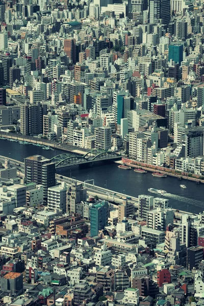 Widok Dach Miasta Tokio Japonia — Zdjęcie stockowe