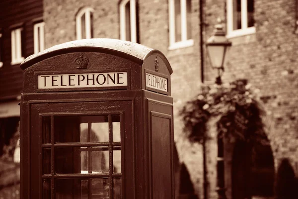 Red Telephone Booth Mail Box Street London Famous Icons — Stock Photo, Image