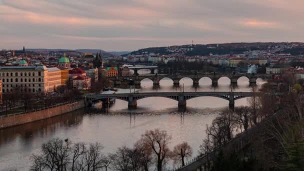Prague time lapse view — Stock Video