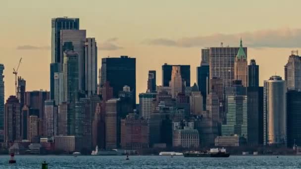 New York City skyline tijdspanne — Stockvideo