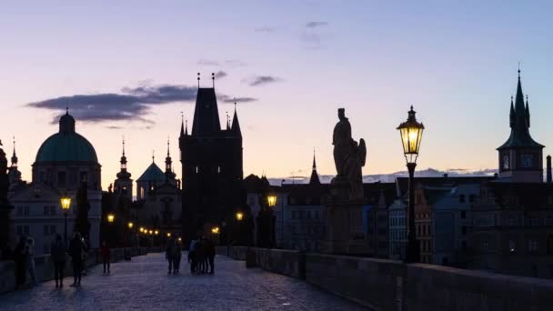 Praag time lapse view — Stockvideo