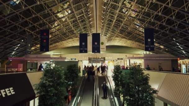 Vue intérieure de l'aéroport Charles de Gaulle — Video