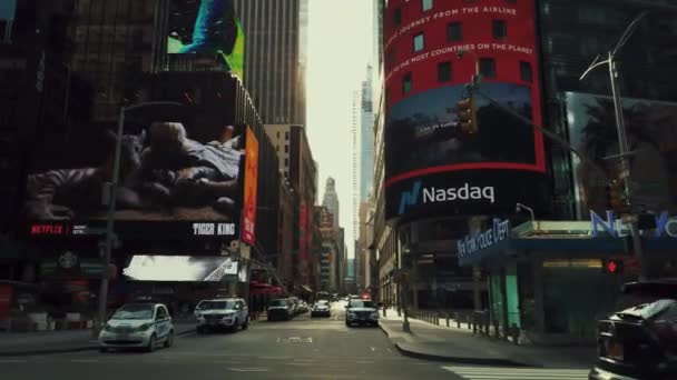 New York şehri boş sokak — Stok video