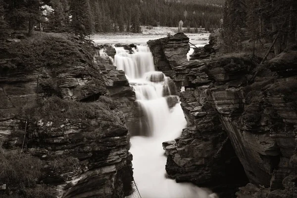 Wodospad Parku Narodowym Jasper Kanada — Zdjęcie stockowe