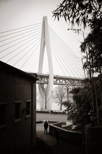 Dongshuimen Bridge Vanaf Xiahao Old Street Chongqing China — Stockfoto
