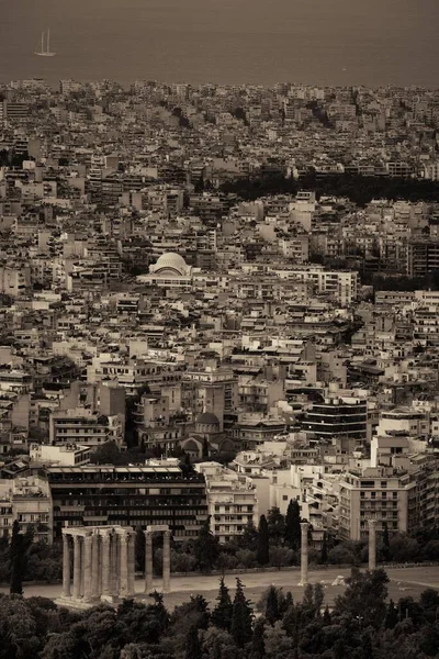 Vista Aérea Del Templo Zeus Atenas Grecia —  Fotos de Stock