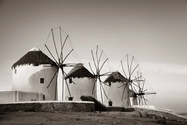 Molino Viento Como Famoso Punto Referencia Isla Mykonos Grecia — Foto de Stock