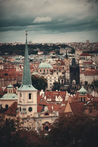 Vista Panorámica Del Horizonte Praga Con Edificios Históricos República Checa — Foto de Stock