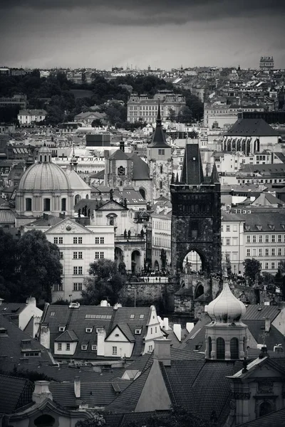 Vista Panorámica Del Horizonte Praga Con Edificios Históricos República Checa — Foto de Stock