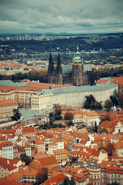 Praha Panorama Střechy Historickými Budovami České Republice — Stock fotografie