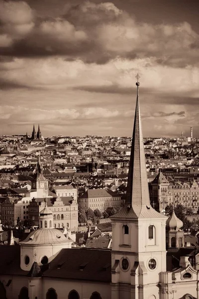 Praha Panorama Střechy Historickými Budovami České Republice — Stock fotografie