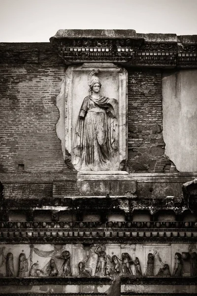 Rome Forum Ruins Historical Buildings Statues Italy — Stock Photo, Image