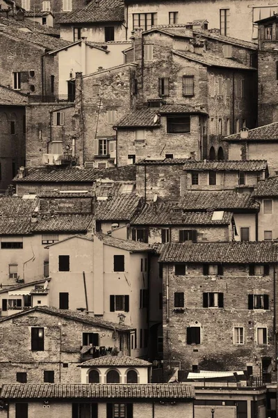 Gammal Byggnad Bakgrund Från Siena Italien — Stockfoto