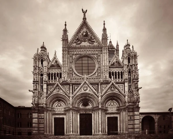 Duomo Siena Primo Piano Come Famoso Punto Riferimento Nella Città — Foto Stock