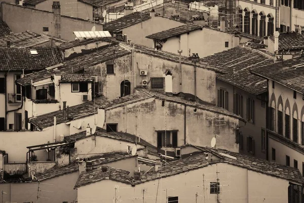 Dächer Alter Gebäude Florenz Italien Schwarz Weiß — Stockfoto