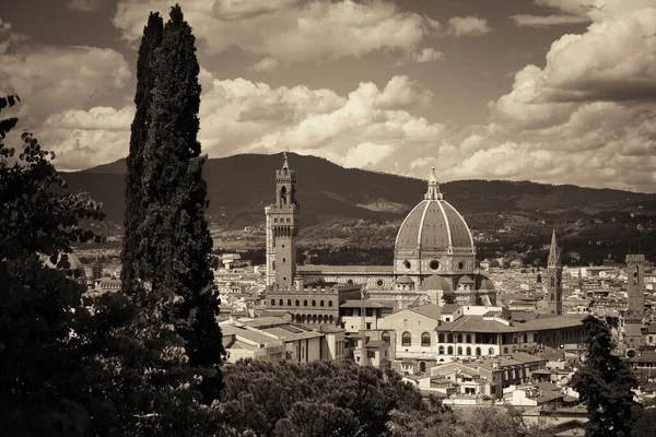 Duomo Santa Maria Del Fiore Florencia Italia Vista Desde Montaña — Foto de Stock